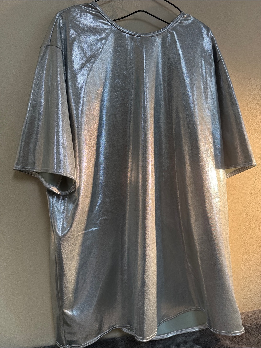Weissman Metallic Silver Short-Sleeve Tee
